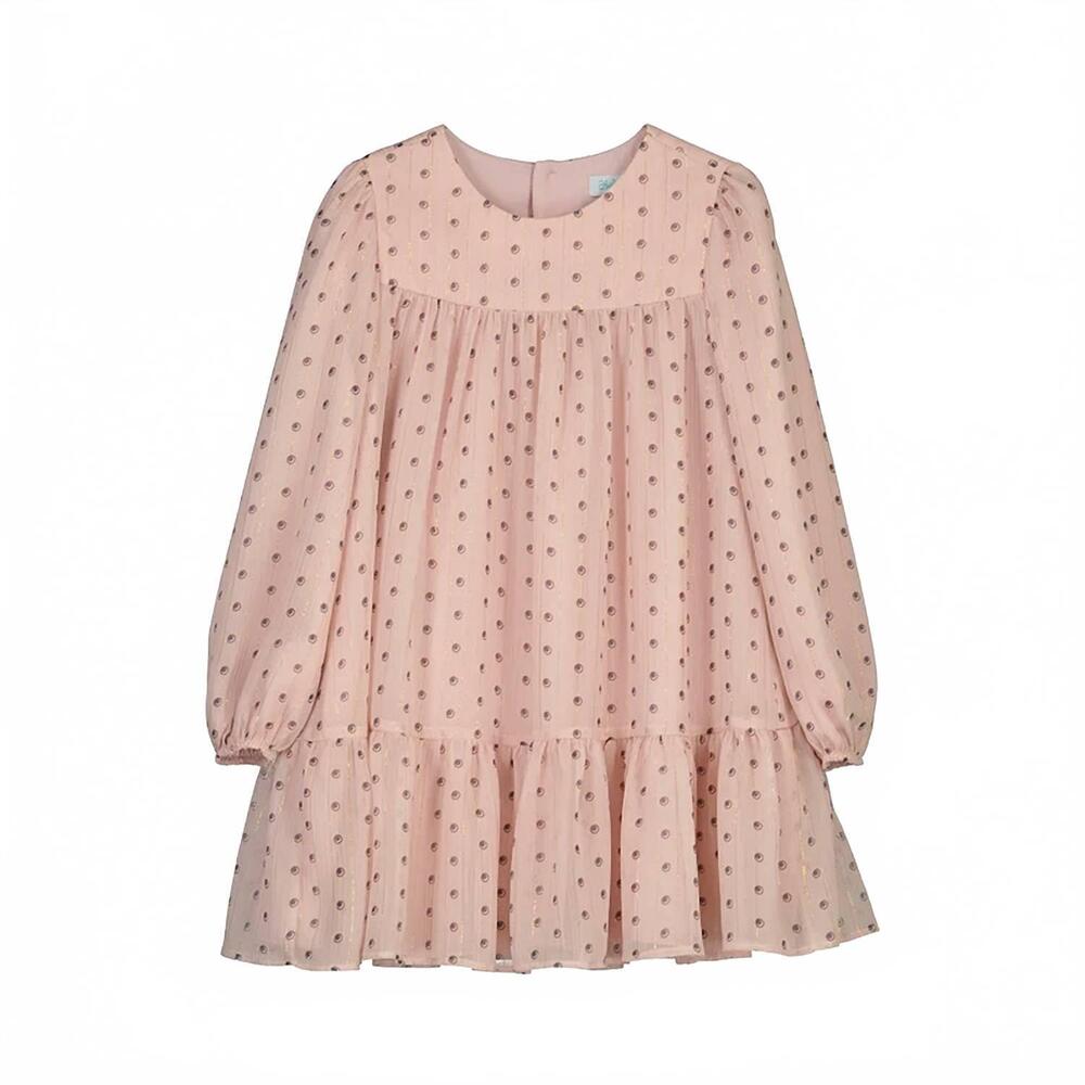 NEW ABEL & LULA girl's sparkle dot dress in rose